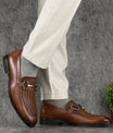 Premium Branded Horsebit Formal Synthetic Loafer With Tpr Sole And Heel Support