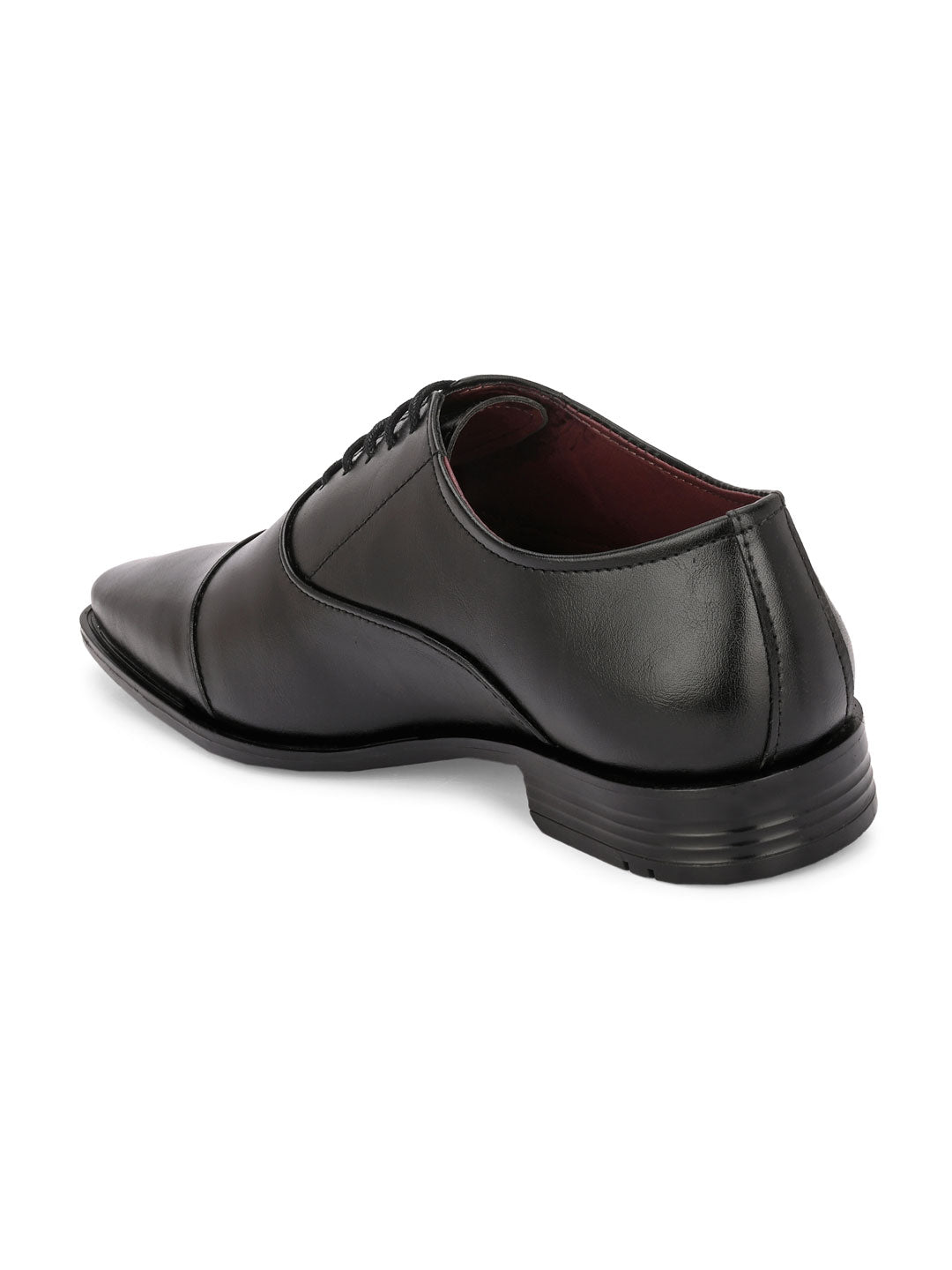 Alberto Torresi Synthetic Black Laceup Formal Shoes