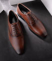 Alberto Torresi Genuine Leather Tan Lightweight Branded Sole Formal Shoes